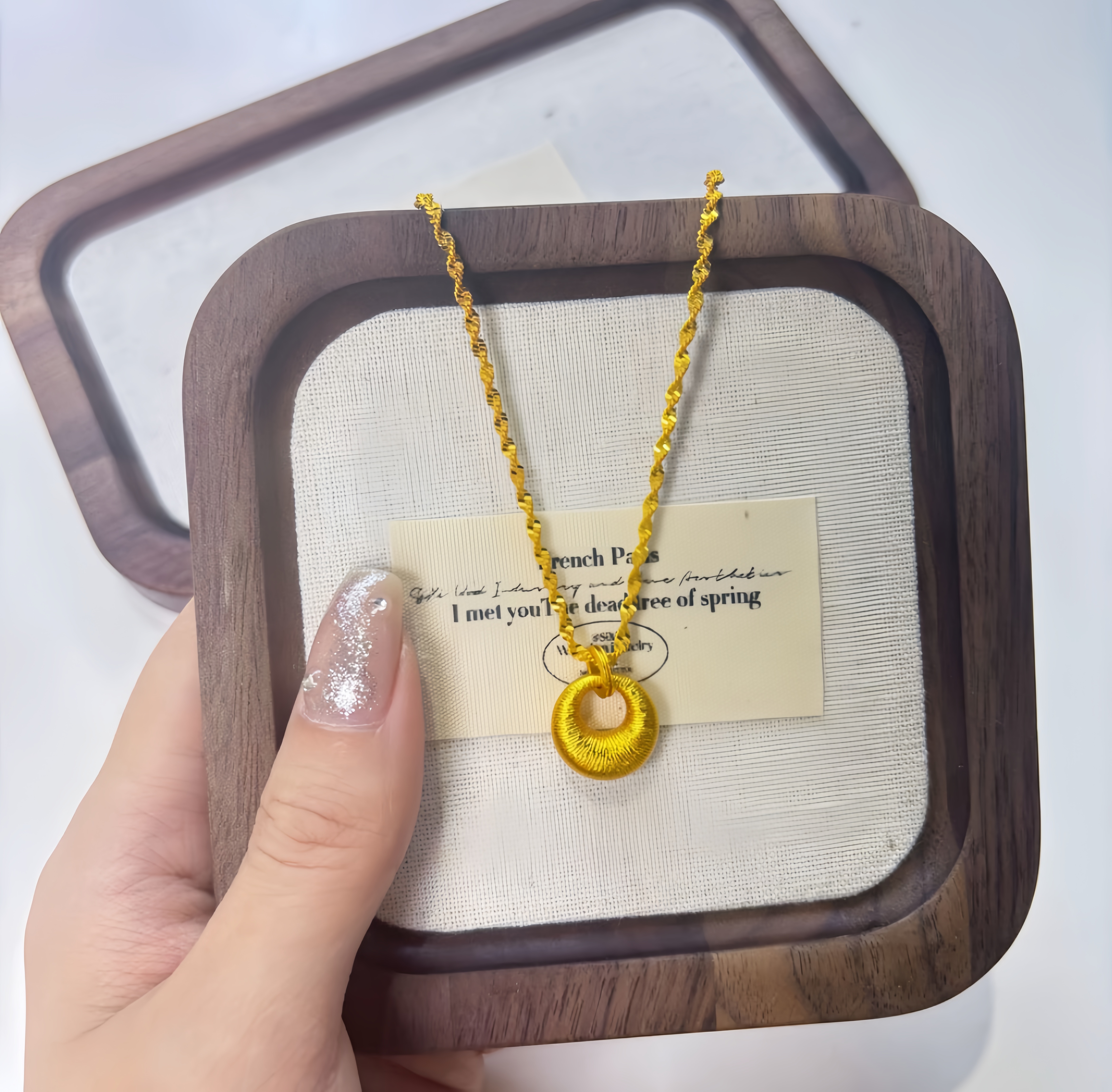 项链 新中式古法复古小陀螺吊坠项链