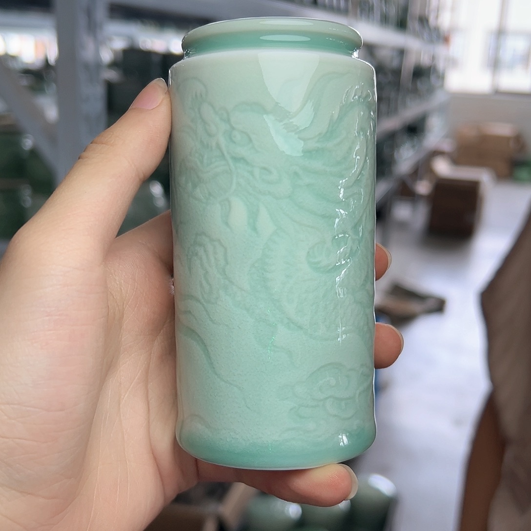 龙泉云间青瓷小米茶器
