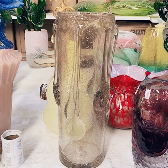 琉璃花瓶高40厘米口径12厘米