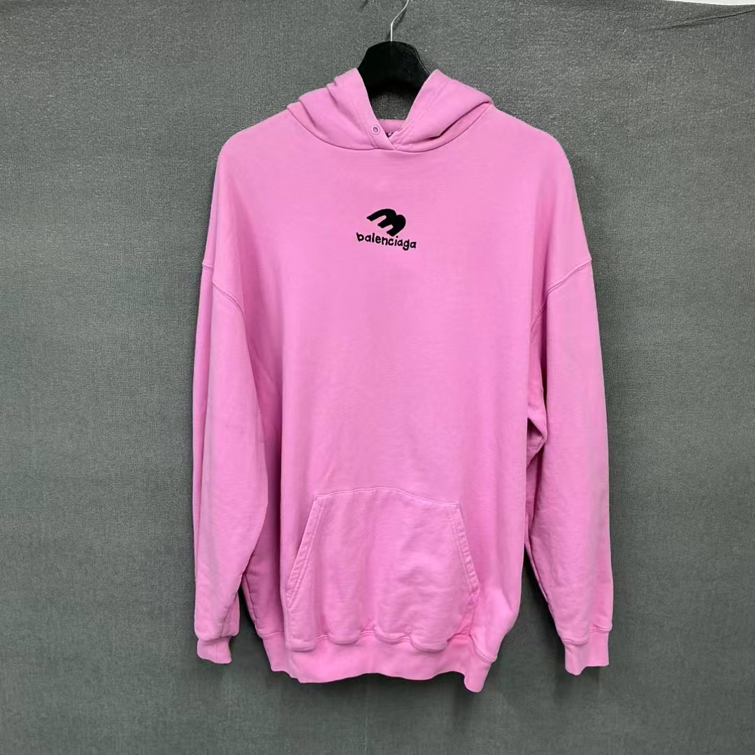 全新未使用 Balenciaga/巴黎世家 3B溶解渗透字母帽衫卫衣M码