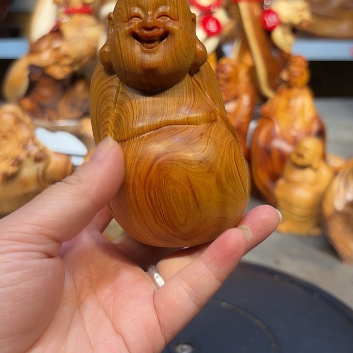 柏木太行崖柏弥勒佛