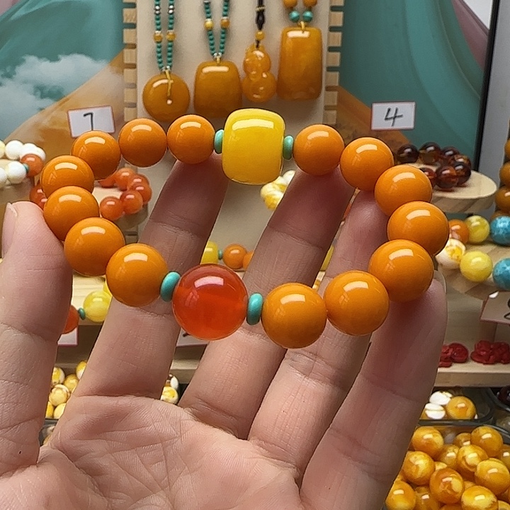 曼***罗非金属素圈搭配一条