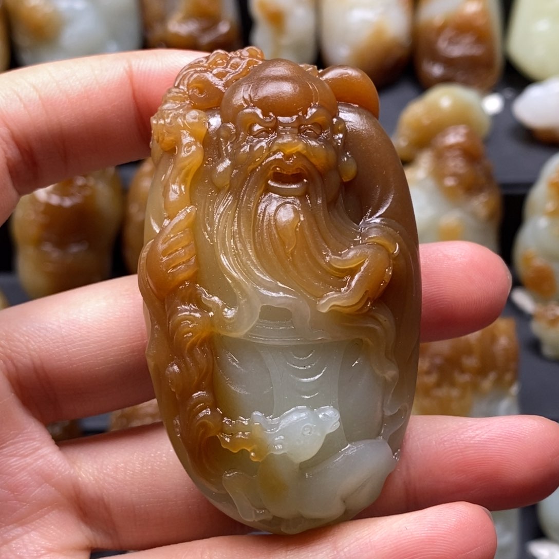 和田玉吊坠(不含链)未镶嵌兜*