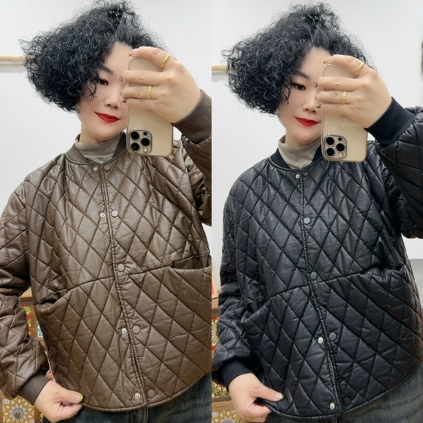 【木木推荐】9151#棒球领皮棉外套