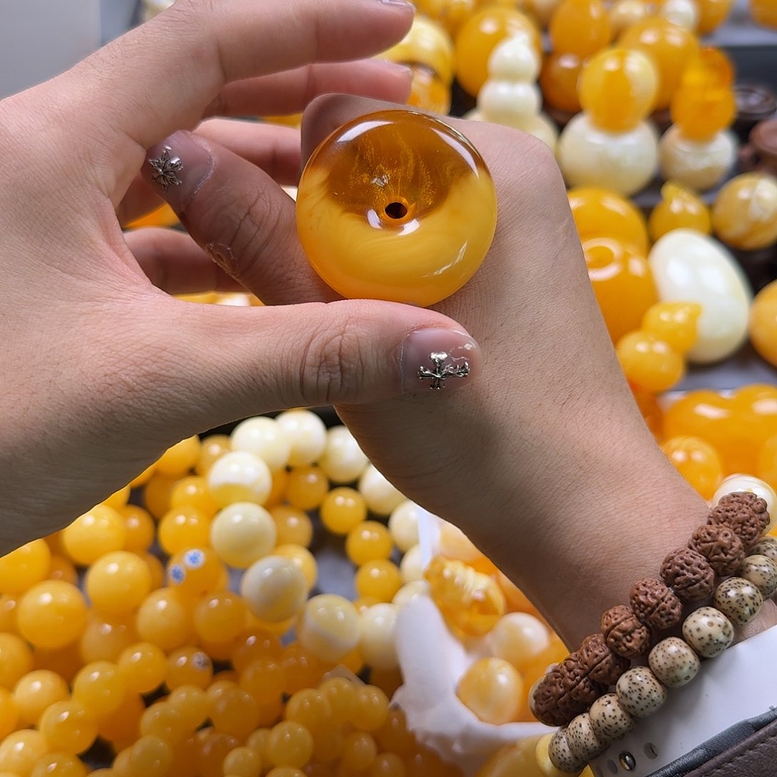 蜜蜡珠宝奇石未镶嵌平安扣