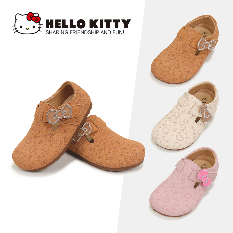 HELLO KITTY/凯蒂猫儿童2025秋季勃肯丝印KT新款女童童鞋