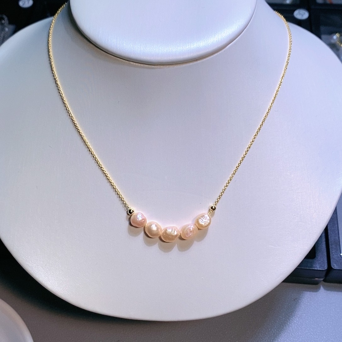 【闪购商品】淡水珍珠微笑项链未镶嵌