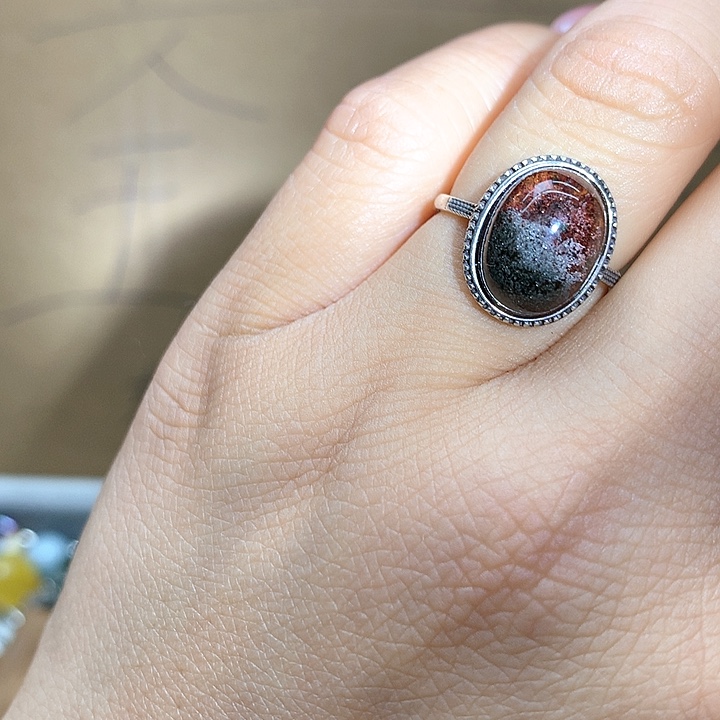 水晶水晶戒指银S925镶嵌