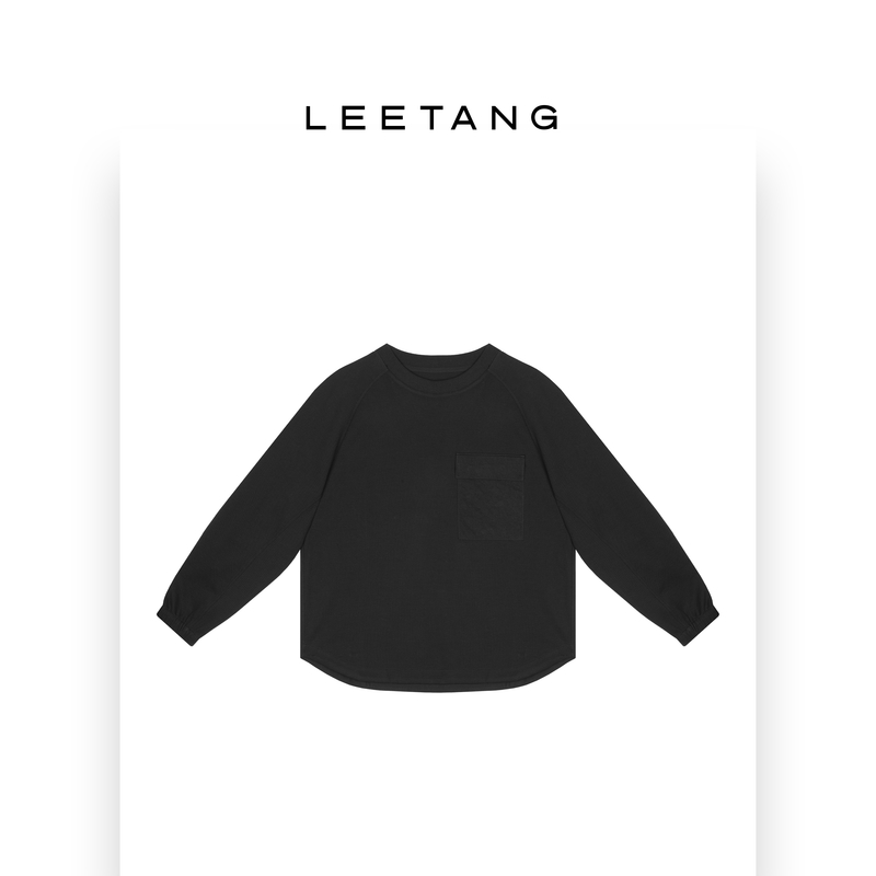 【LEETANG】立体剪裁休闲口袋长袖T恤LT-YZ1078