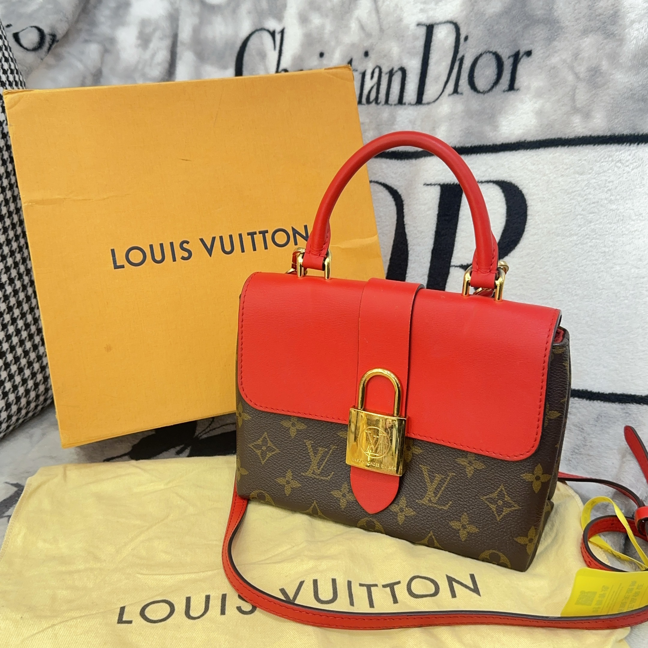 95新 LouisVuitton/路易威登 lv老花拼皮锁头芯片款邮差包a6203