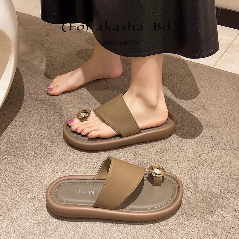 308夏季百搭简约女士凉拖鞋平底室内外穿可爱休闲时尚人字凉拖鞋