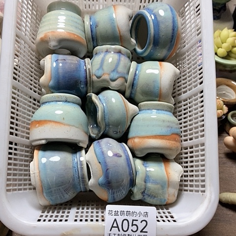 紫砂花盆052微瑕品口径3厘米左右的