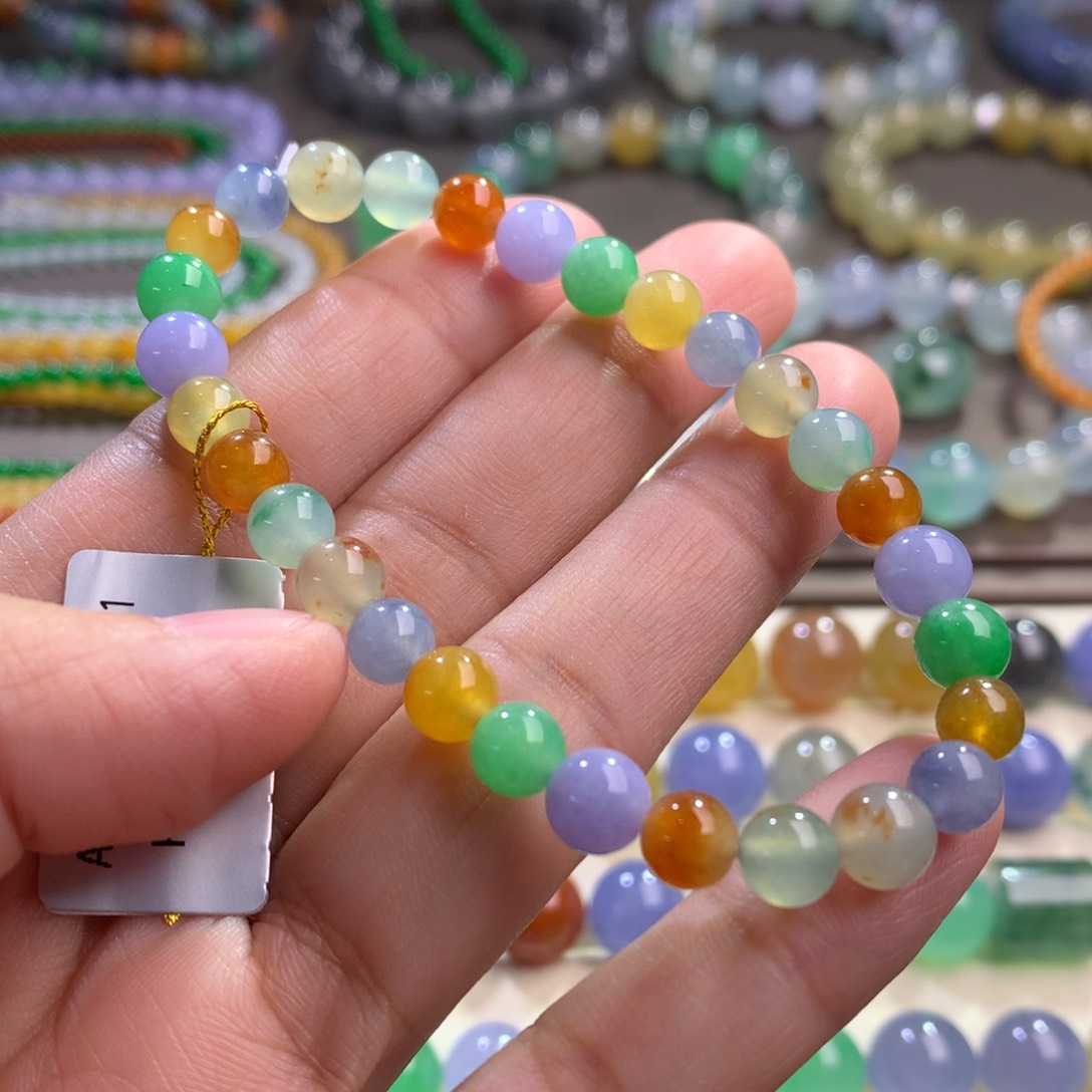 未镶嵌手链翡翠卡6 宠粉价彩虹单圈