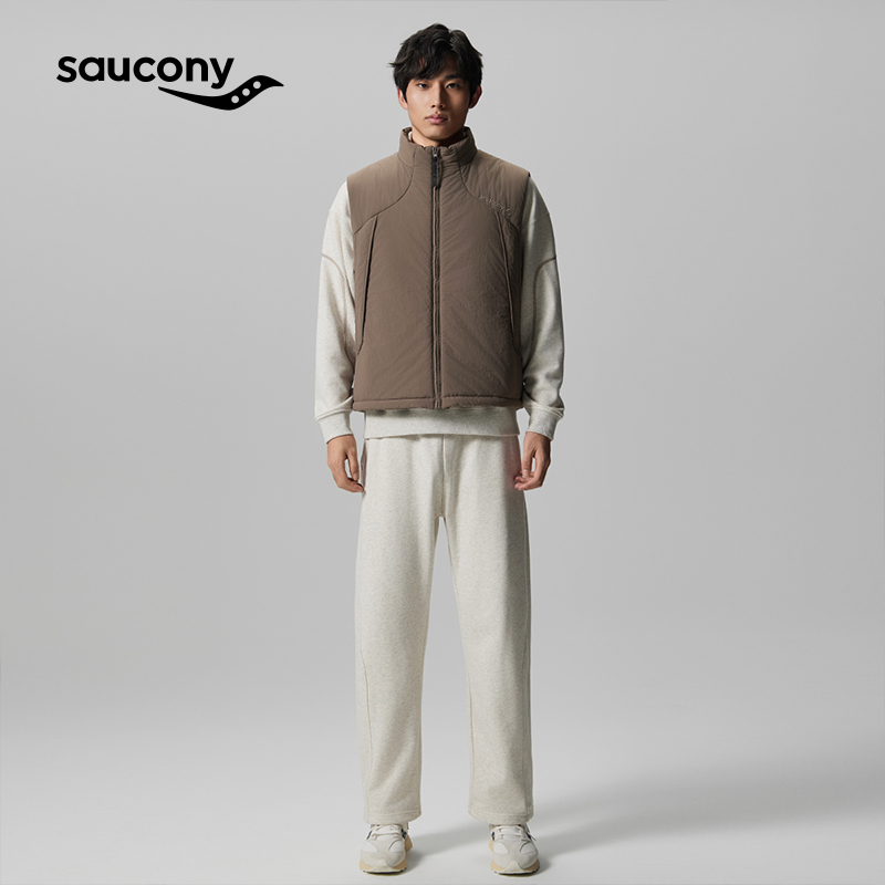 Saucony索康尼官方运动休闲户外轻盈透气宽松简约时尚保暖马甲