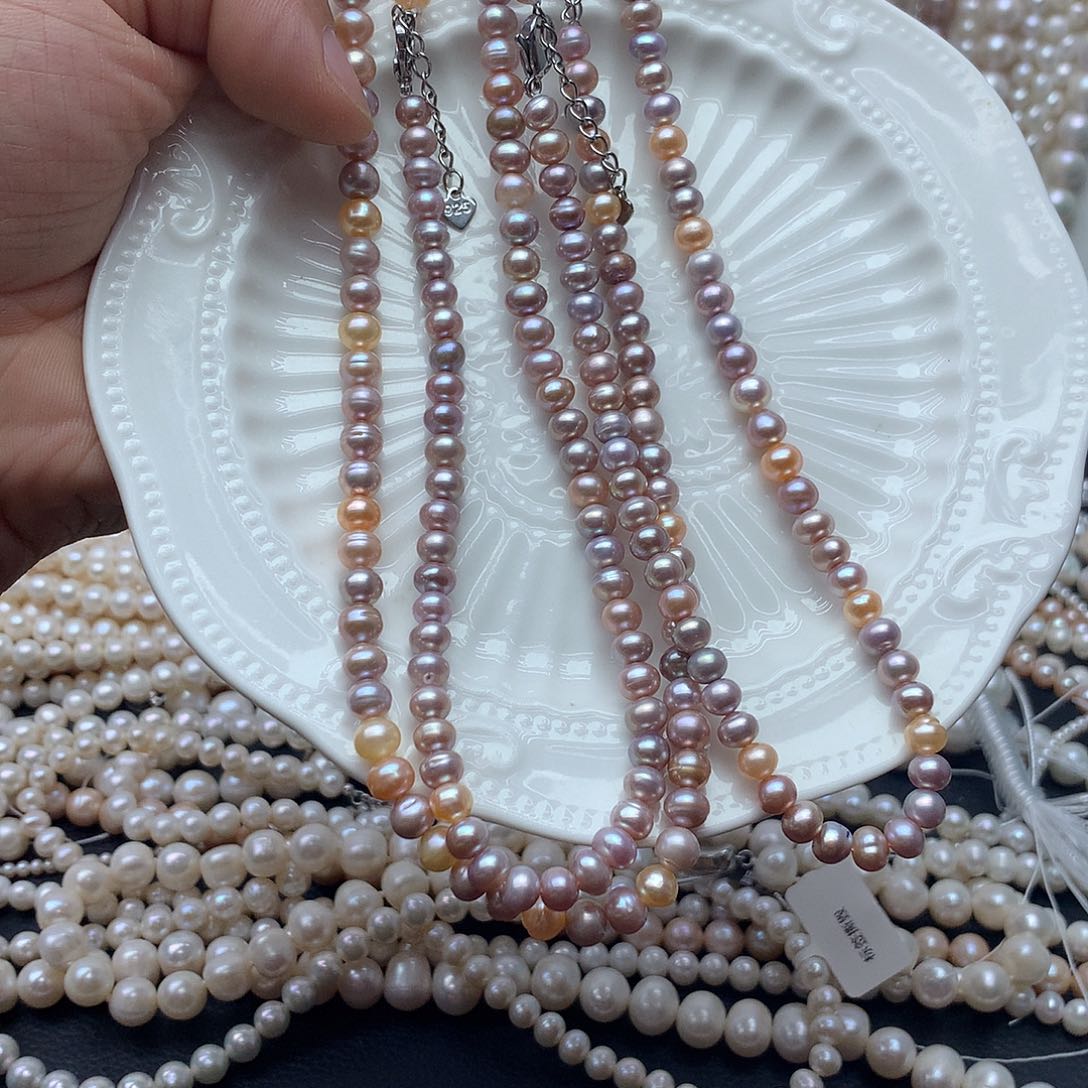 未镶嵌淡水珍珠6-7x26项链 