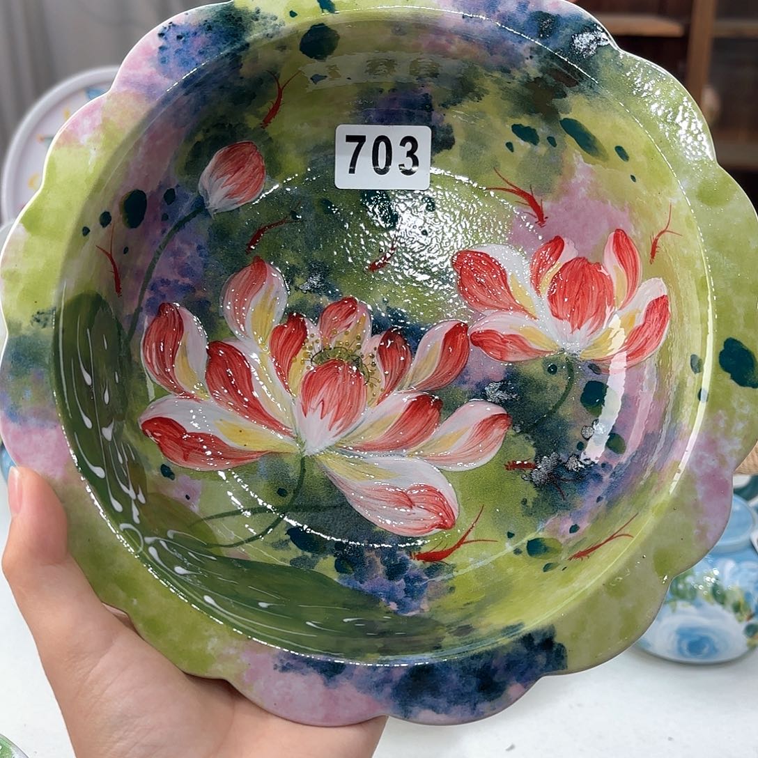 景德镇手绘高温釉下彩陶瓷茶具