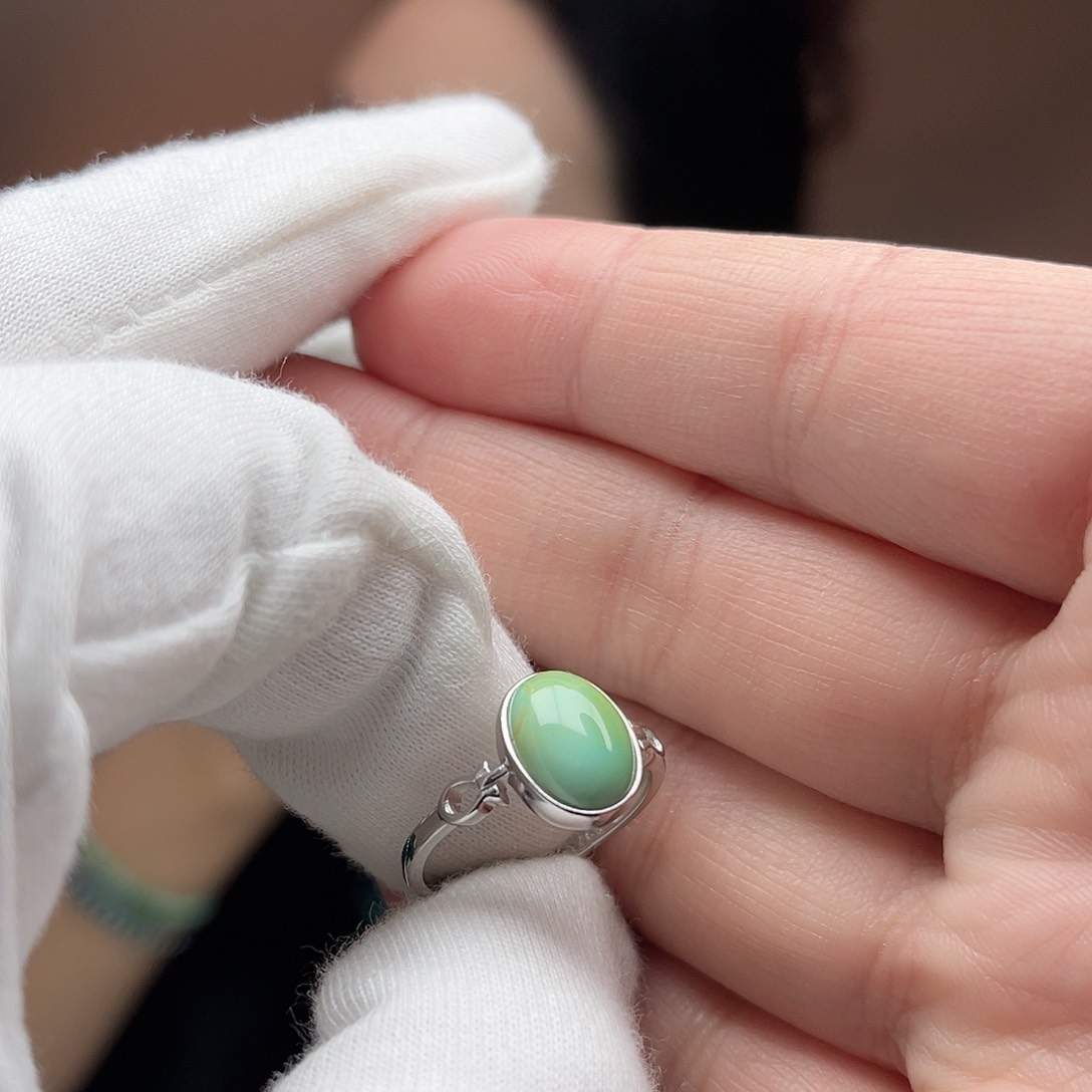 绿松石珠宝奇石银S925镶嵌