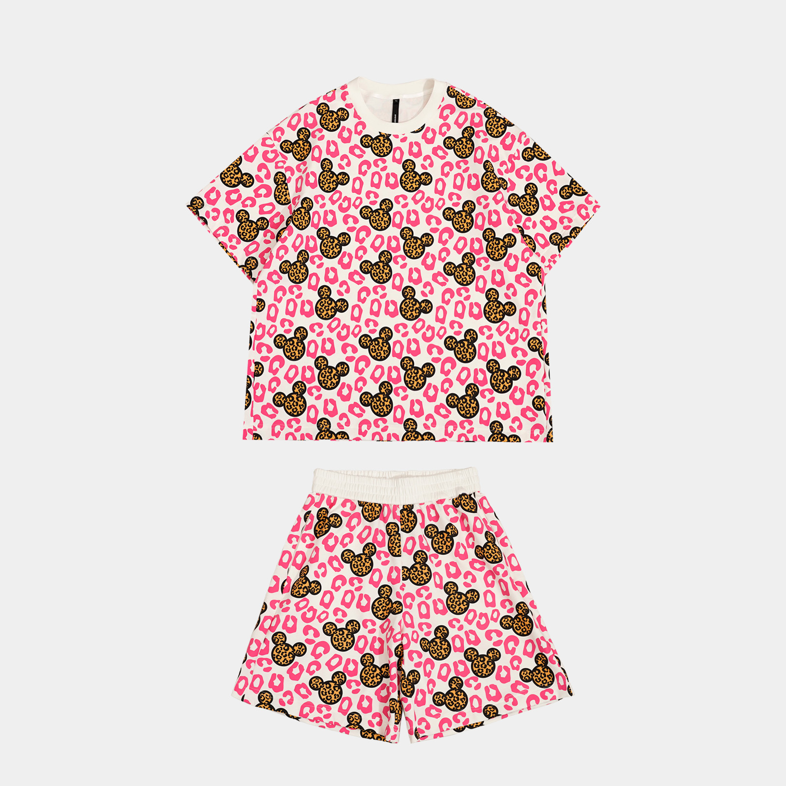 GGAHOLIDAY新款时尚美式休闲宽松豹纹满印百搭显瘦套装-152215/6