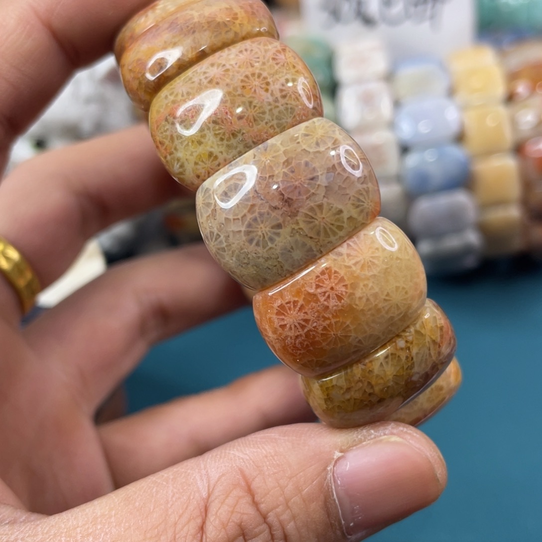 未镶嵌手镯硅化玉