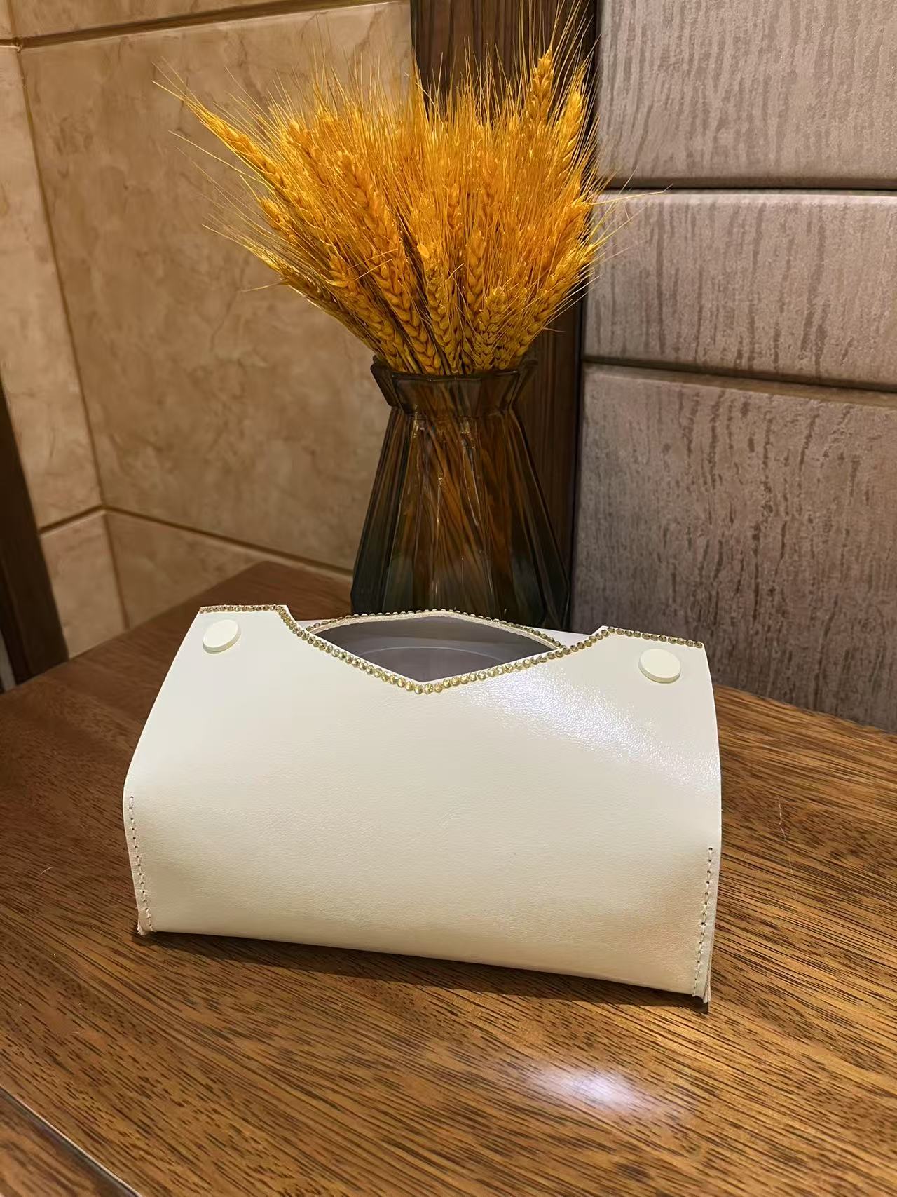 手工真皮抽纸盒 纸巾盒 微瑕