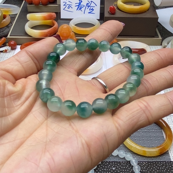 石英质玉（黄龙玉）手链未镶嵌