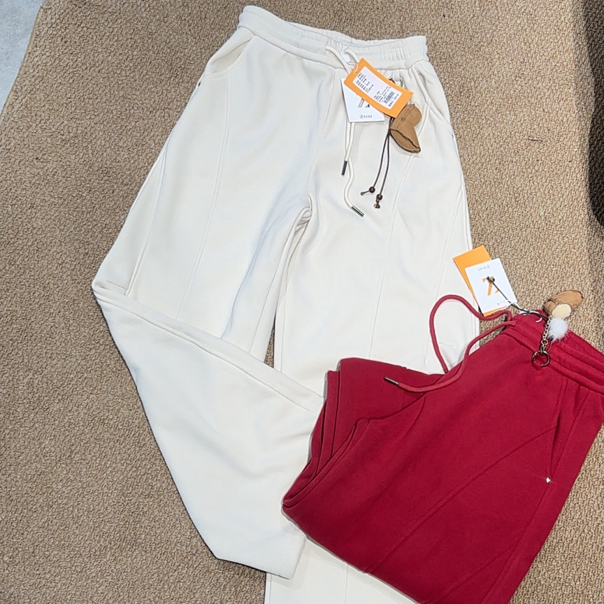 冬季加绒高腰弯刀休闲裤2291