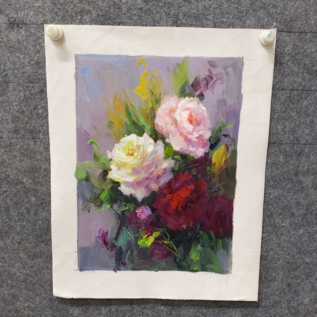 油画花卉油画作品