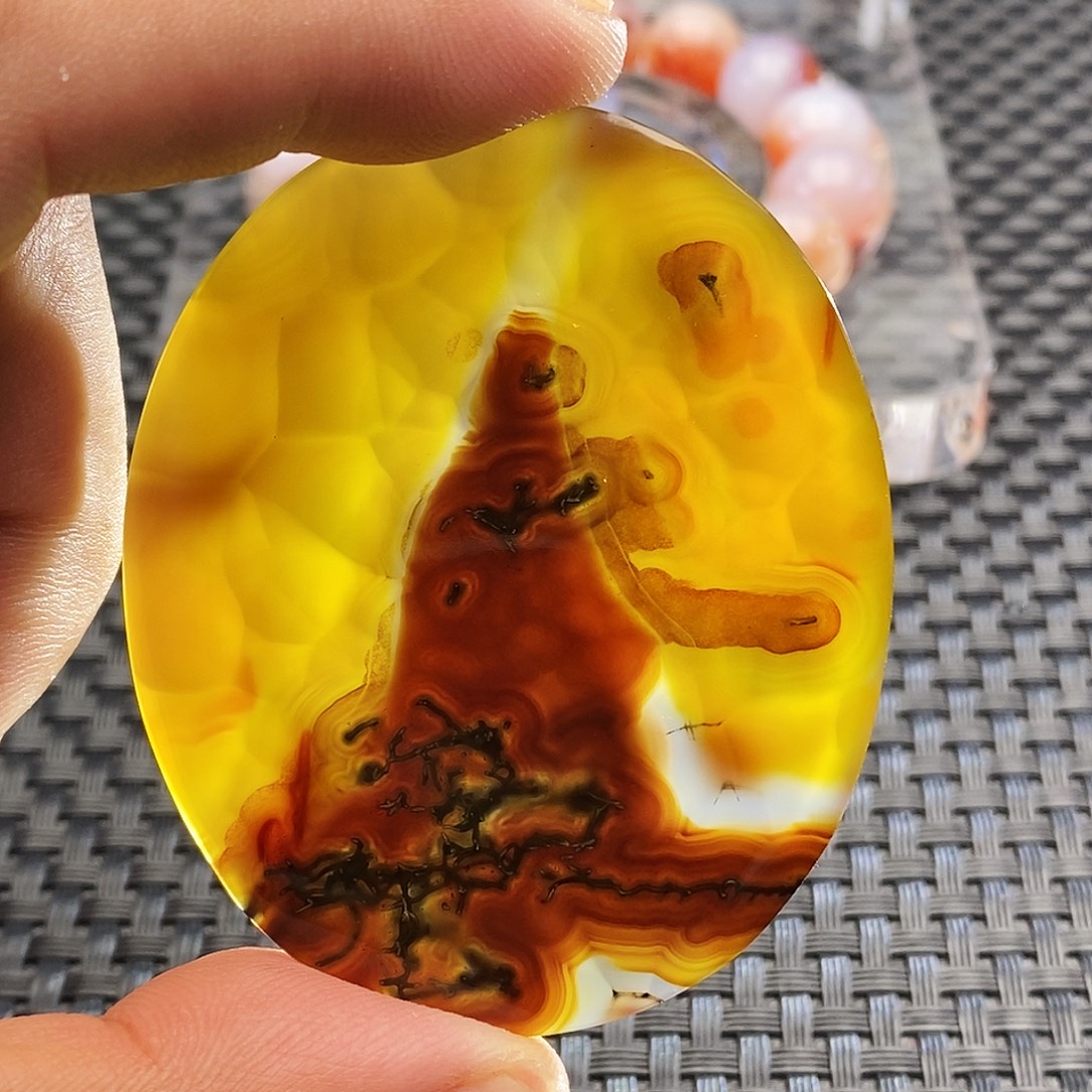 林***红玛瑙/玉髓未镶嵌吊坠(不含链)