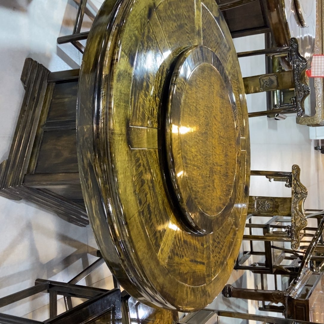 楠木圆餐桌七件套1.38米