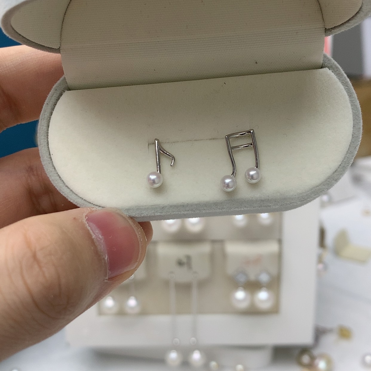 【闪购商品】淡水珍珠耳饰银S925镶嵌