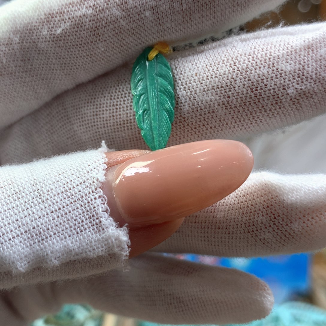 绿松石未镶嵌挂件