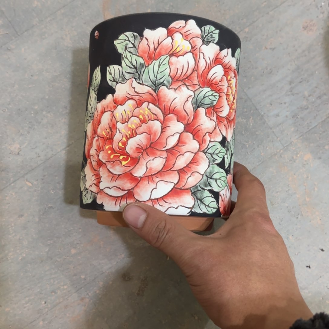 紫砂花盆七****呛水晶花盆188