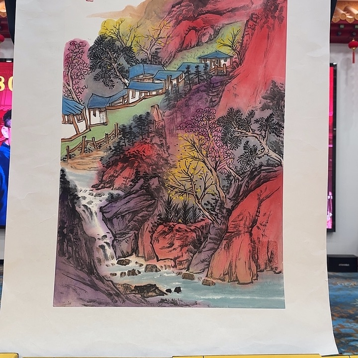 国画画家苏珊展览原作