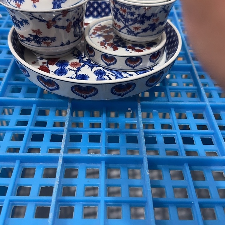 杯釉里红松竹梅五件套