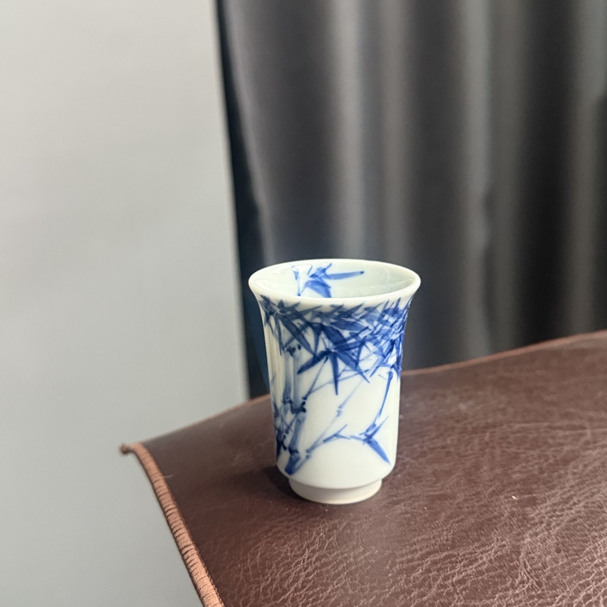 柴窑微瑕福利竹子一口杯