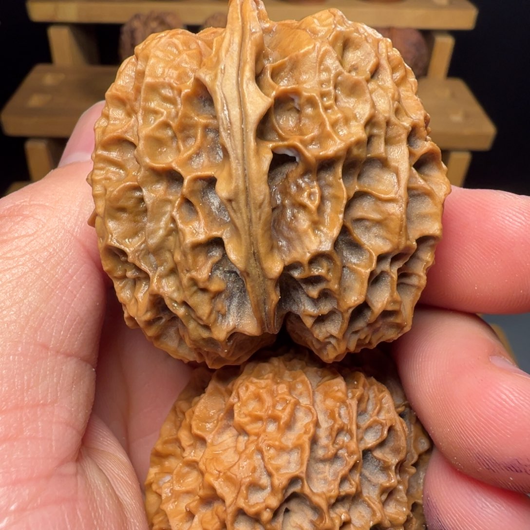 吊坠文玩核桃百叶纹42mm