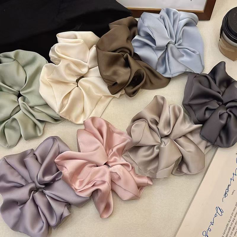 【Muusu】新款缎面简约发圈女扎头马尾皮筋发绳高颜值百搭发饰头饰