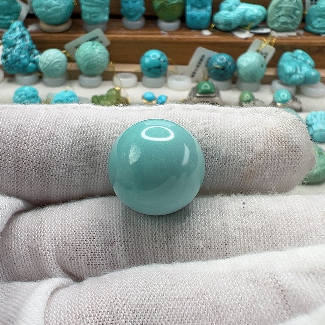绿松石圆珠 未镶嵌