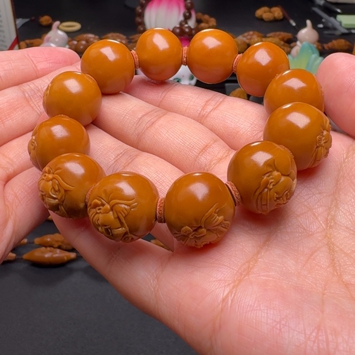 橄榄核手串/手链圆财迷1.8