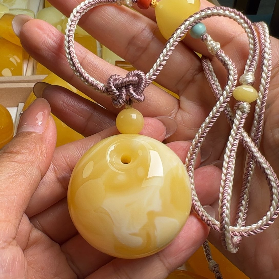 未镶嵌毛衣链蜜蜡无优化