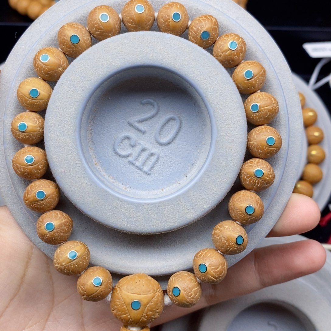 手串凤眼菩提11.5+新籽松