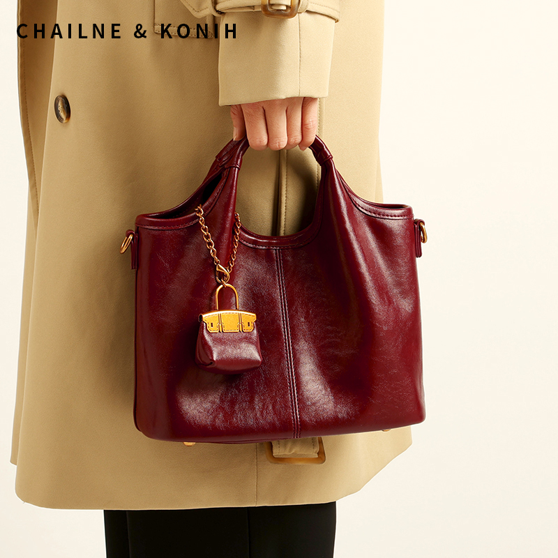 日常红色包包女菜篮子新款经典高级感手提包女新娘结婚包日常可用