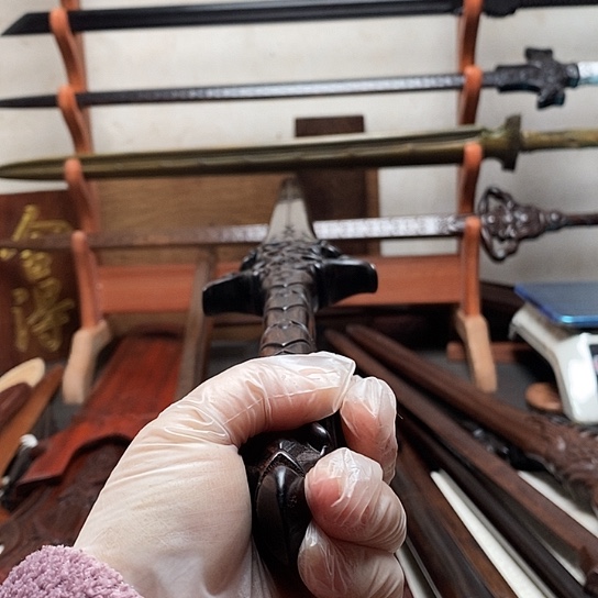 紫光檀木一米镇恶