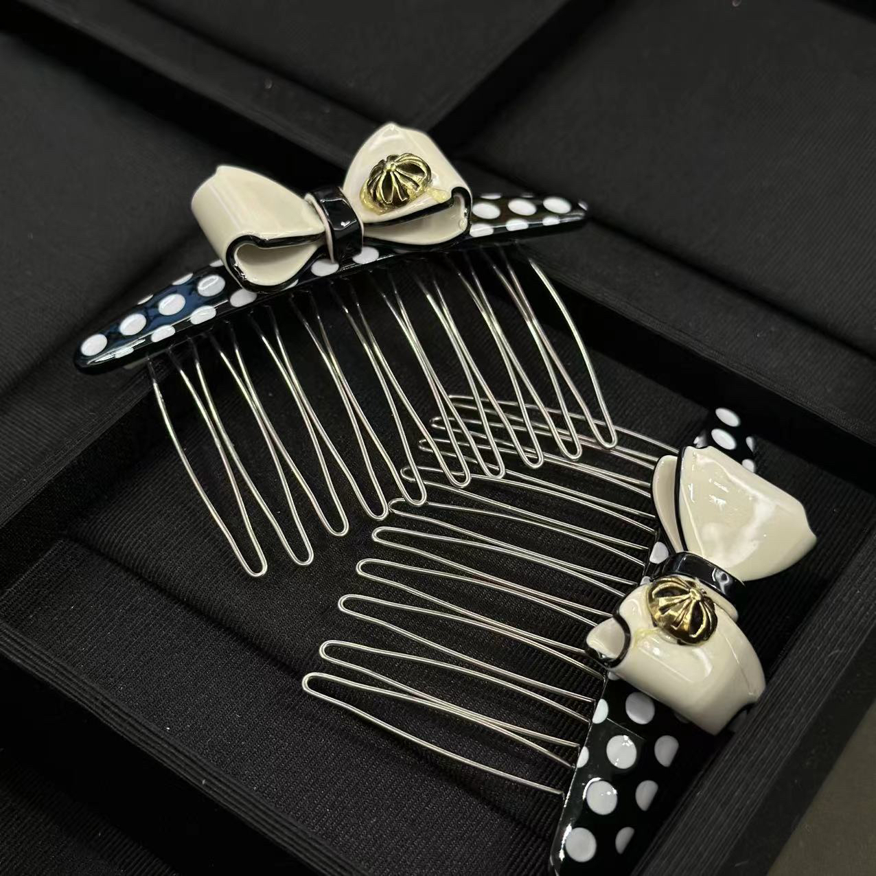 蝴蝶结倒插梳发夹-90869