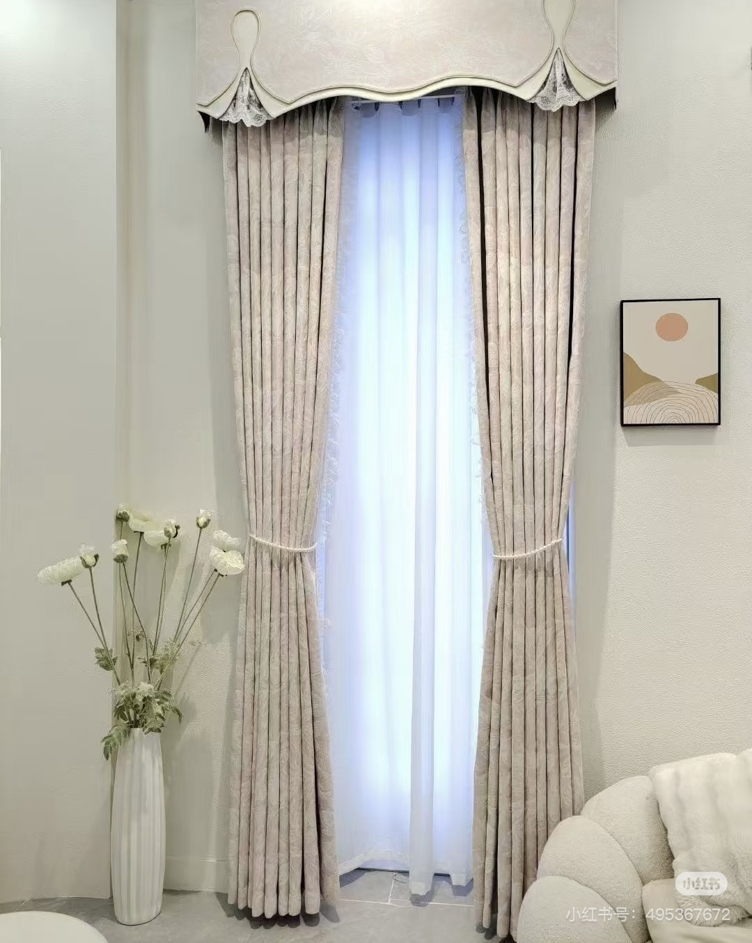 《香水百合》法式复古窗帘轻奢提窗帘客厅卧室定制商品定金