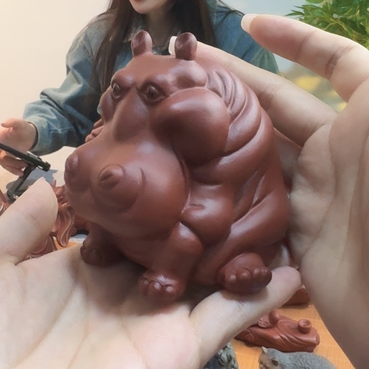 紫砂茶宠河马茶宠