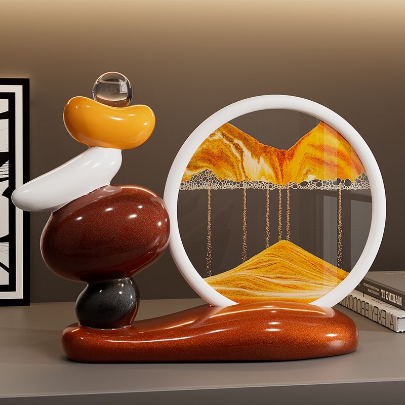 流沙画摆件客厅电视柜酒柜装饰品轻奢高档办公室乔迁礼物