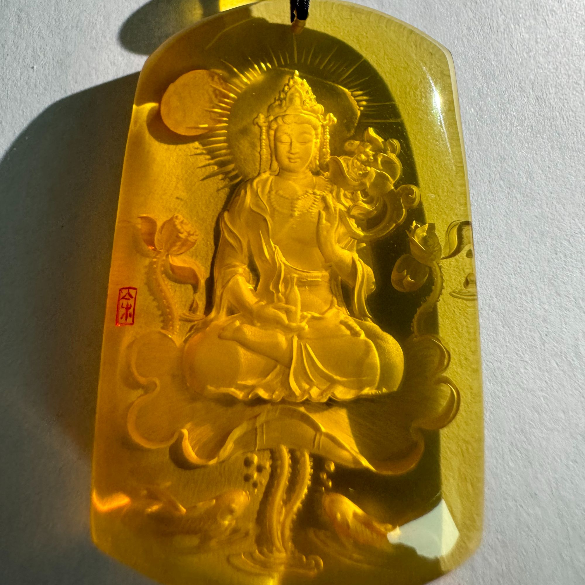 【Y】L56墨西哥蓝珀吊坠