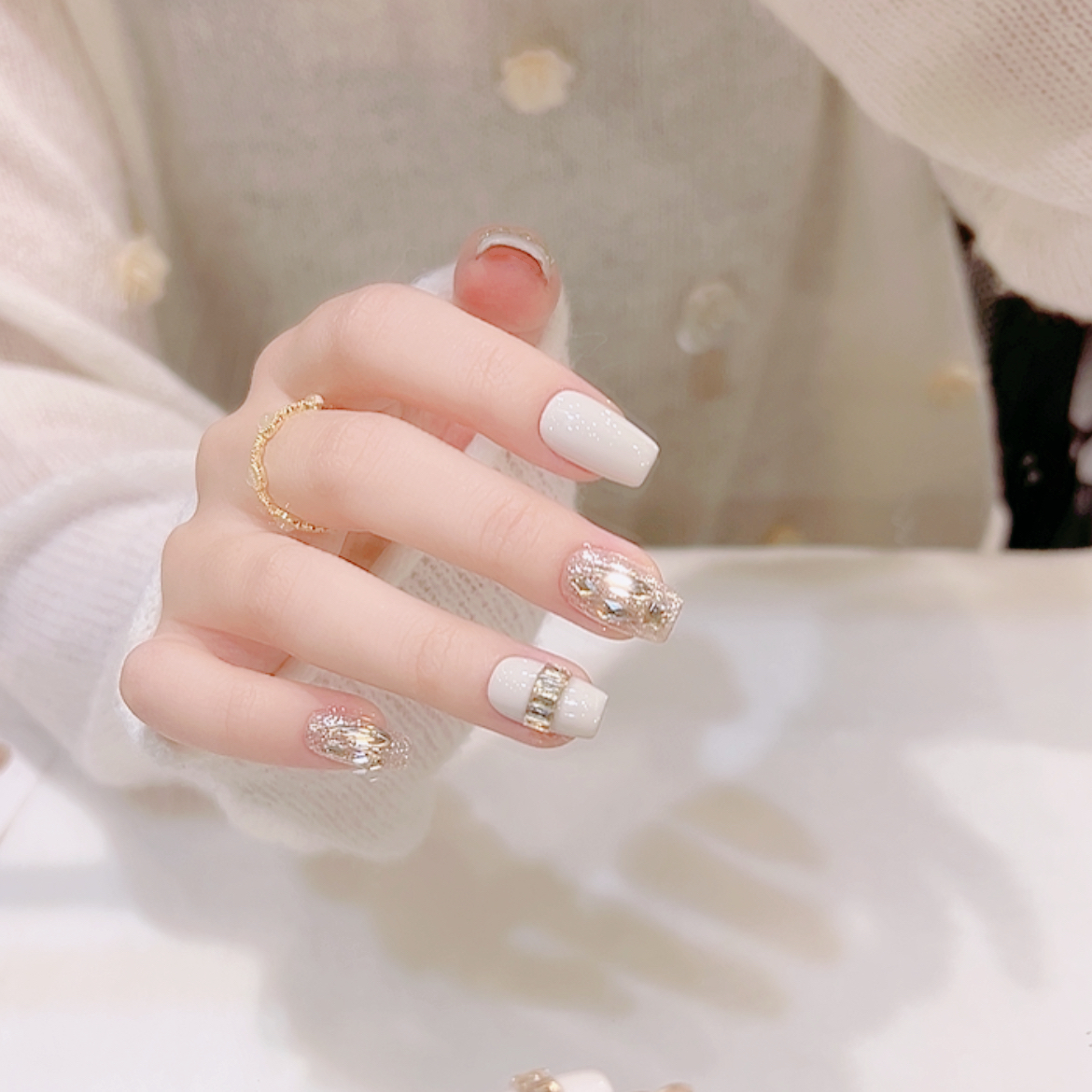 【雪国来信】纯手工定制美甲拆卸穿戴甲10片