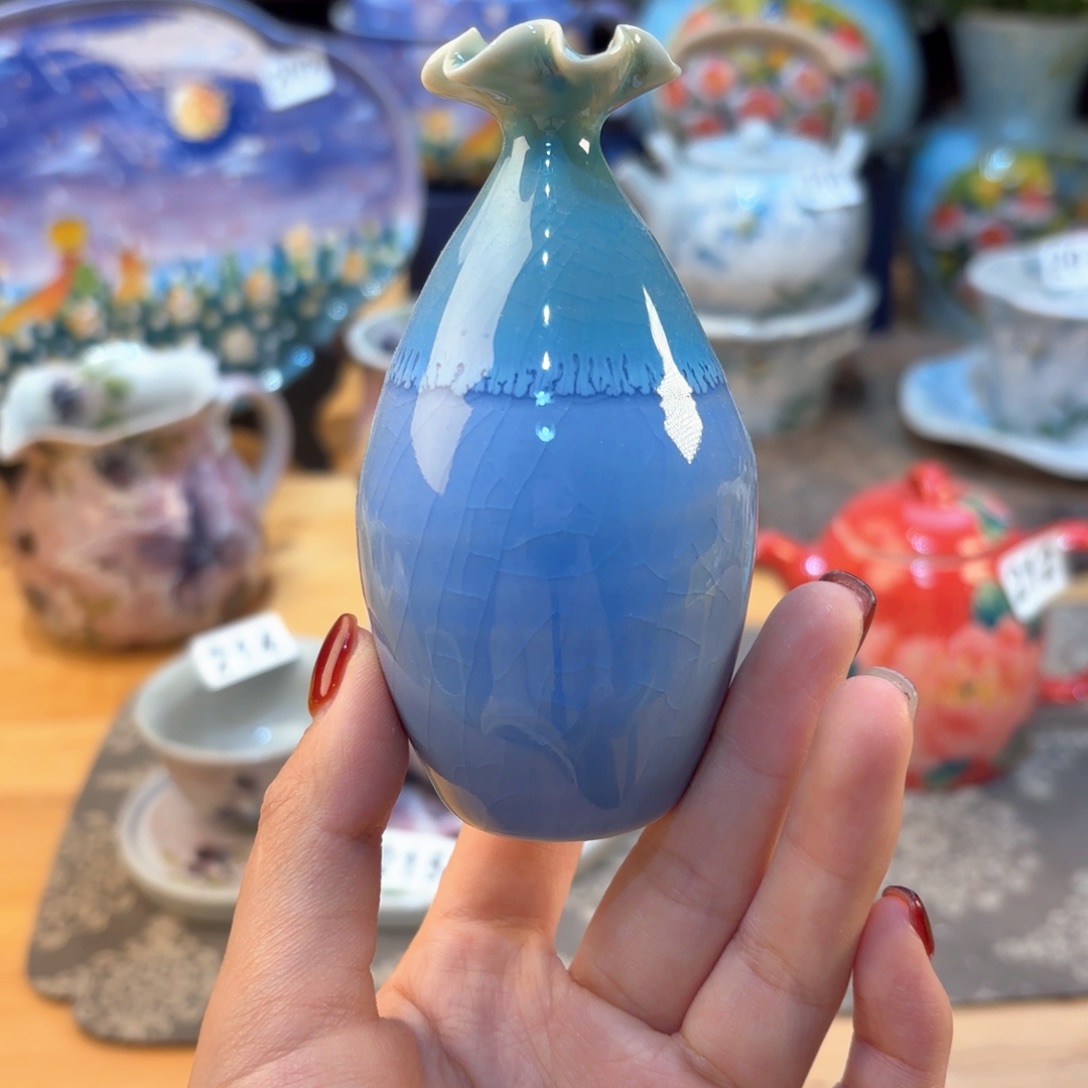 景德镇手绘高温釉下彩陶瓷茶具